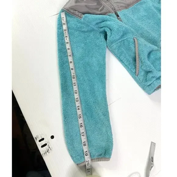 The North Face Big‎ Girl’s Full Zip Fleece Jacket Size Medium 10/12 Turquoise - Picture 10 of 13